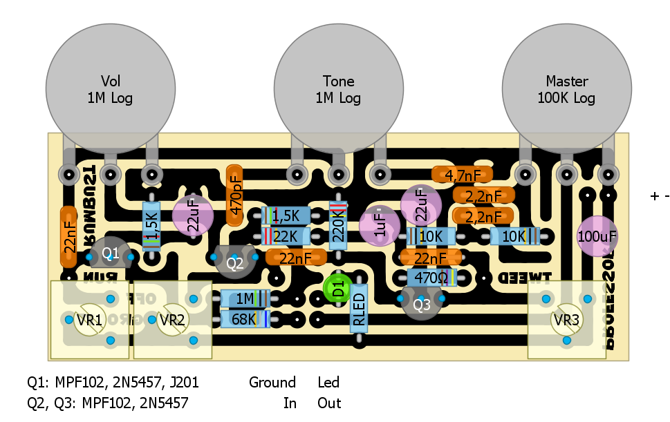 Layout for Professor Tweed circuit